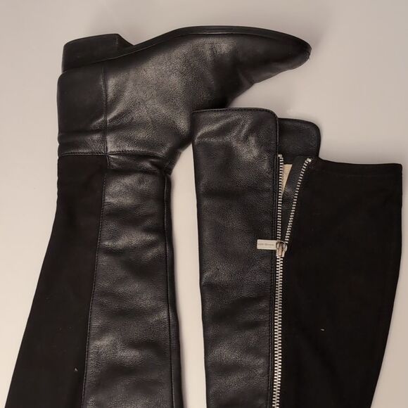 Michael Kors Black Nappa Leather Bromley Riding Tall Boot Us 7.5 - Picture 14 of 16